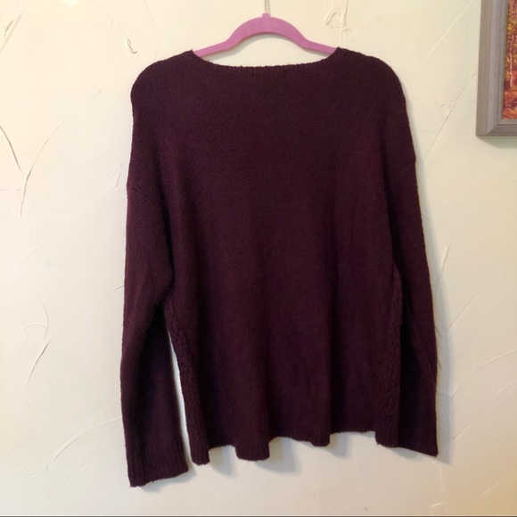 Verve Acrylic Purple open knit sweater, Large - Picture 7 of 7